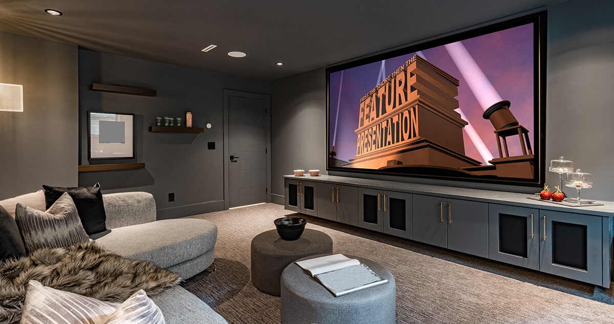 Movie shown in home theater