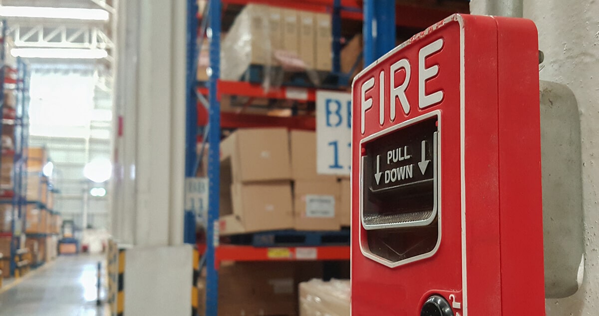 Fire alarm inside business