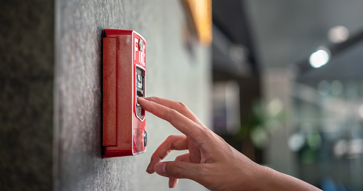 Fire truck in motion